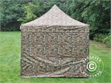 Tenda Dobrável FleXtents PRO 3x3m Camuflagem/Militar, incl. 4 paredes laterais