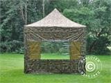 Pop up gazebo FleXtents PRO 3x3 m Camouflage/Military, incl. 4 sidewalls