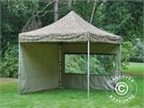 Faltzelt FleXtents PRO 3x3m Camouflage, mit 4 Seitenwänden