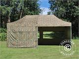 Vouwtent/Easy up tent FleXtents PRO 3x6m Camouflage/Militair, inkl. 6 Zijwanden