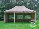 Tente Pliante FleXtents PRO 4x6m Camouflage, avec 8 cotés