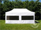 Faltzelt FleXtents PRO 3x6m Weiß, mit 6 Seitenwänden