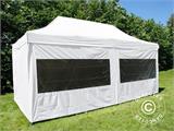 Gazebo pieghevole FleXtents PRO 3x6m Bianco, inclusi 6 fianchi