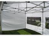 Vouwtent/Easy up tent FleXtents PRO 3x6m Wit, inkl. 6 Zijwanden