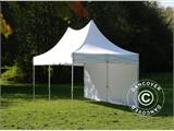 Tente pliable FleXtents PRO Peak Pagoda 3x6m Blanc, Incl. 6 parois latérales