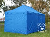 Vouwtent/Easy up tent FleXtents PRO 3x6m Blauw, inkl. 6 zijwanden
