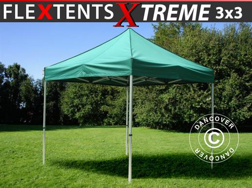 Brzo sklopivi paviljon FleXtents Xtreme 60 3x3m Zelena