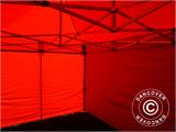 Tente pliante FleXtents PRO 3x4,5m Rouge, avec 4 cotés