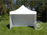 Foldetelt FleXtents PRO 4x4m Hvid, inkl. 4 sider