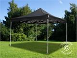 Faltzelt FleXtents PRO 4x4m Schwarz, mit 4 Seitenwänden