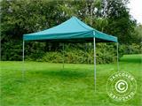 Tente pliante FleXtents PRO 4x4m Vert, avec 4 cotés