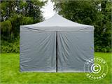 Tente pliante FleXtents Xtreme 50 4x4m Gris, avec 4 cotés