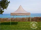 Vouwtent/Easy up tent FleXtents PRO Peak Pagoda 3x3m Latte