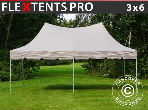 Tente pliante FleXtents PRO Peak Pagoda 3x6m Latte