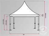 Faltzelt FleXtents PRO Peak Pagoda 4x6m Weiß