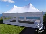 Tenda Dobrável FleXtents PRO Peak Pagoda 4x8m Branco, Inclui 6 paredes laterais