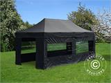 Pop up aiatelk FleXtents PRO 4x8m Must, kaasas 6 külgseinad