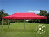 Faltzelt FleXtents PRO 4x8m Rot, mit 6 Seitenwänden