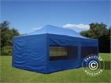 Gazebo pieghevole FleXtents PRO 4x8m Blu, incl. 6 fianchi