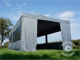 Faltzelt FleXtents PRO 4x8m Grau, mit 6 Seitenwänden