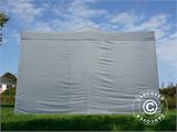 Gazebo pieghevole FleXtents PRO 4x8m Grigio, inclusi 6 fianchi