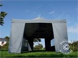 Tente pliante FleXtents PRO 4x8m Gris, avec 6 cotés