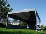 Tente pliante FleXtents PRO 4x8m Gris, avec 6 cotés