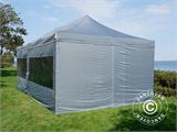 Tente pliante FleXtents Xtreme 50 4x8m Gris, avec 6 cotés