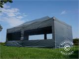 Faltzelt FleXtents Xtreme 50 4x8m Grau, mit 6 Seitenwänden