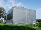 Faltzelt FleXtents Xtreme 50 4x8m Grau, mit 6 Seitenwänden