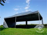 Tente pliante FleXtents Xtreme 50 4x8m Gris, avec 6 cotés