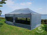 Gazebo pieghevole FleXtents Xtreme 50 4x8m Grigio, inclusi 6 fianchi