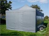 Faltzelt FleXtents Xtreme 50 4x8m Grau, mit 6 Seitenwänden