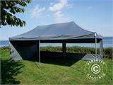 Faltzelt FleXtents Xtreme 50 4x8m Grau, mit 6 Seitenwänden