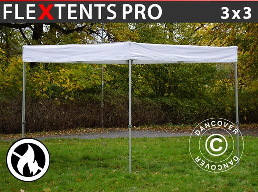 Vouwtent/Easy up tent FleXtents® PRO Exhibition 3x3m Wit, Vlamvertragend