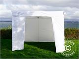 Foldetelt FleXtents® PRO Exhibition m/sidevægge, 3x3m, Hvid, Brandhæmmende