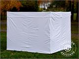 Pop up gazebo FleXtents® PRO Exhibition w/sidewalls, 3x3 m, White, Flame Retardant