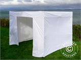 Carpa plegable FleXtents® Xtreme Exhibition 50 3x3m, Incl. 4 lados, Blanco, Ignífugo