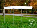 Pop up gazebo FleXtents® Xtreme 50 Exhibition w/sidewalls, 3x3 m, White, Flame Retardant