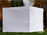 Pop up gazebo FleXtents® Xtreme 50 Exhibition w/sidewalls, 3x3 m, White, Flame Retardant