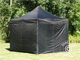 Pop up gazebo FleXtents PRO 3x3 m Black, Flame retardant, incl. 4 sidewalls Pop up gazebo FleXtents PRO 3x3 m Black, Flame retardant, incl. 4 sidewalls