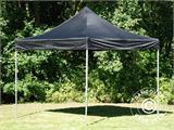 Tente pliante FleXtents PRO 3x3m Noir, Ignifugé, avec 4 cotés