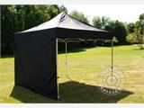 Pop up gazebo FleXtents PRO 3x3 m Black, Flame retardant, incl. 4 sidewalls Pop up gazebo FleXtents PRO 3x3 m Black, Flame retardant, incl. 4 sidewalls