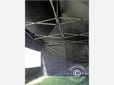 Faltzelt FleXtents PRO 3x6m Schwarz, Flammenhemmend, mit 6 Seitenwänden