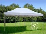 Faltzelt FleXtents PRO 4x6m Weiß, Flammenhemmend, mit 8 Seitenwänden