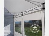 Vouwtent/Easy up tent FleXtents PRO 4x6m Wit, Vlamvertragende, inkl. 8 Zijwanden