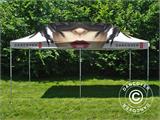 Faltzelt FleXtents PRO mit vollflächigem Digitaldruck, 3x6m