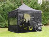 Gazebo pieghevole FleXtents PRO con completa stampa digitale, 3x3m, incl. 4 pareti laterali