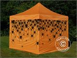 Vouwtent/Easy up tent FleXtents PRO met grote digitale afdruk, 3x3m, incl. 4 zijwanden