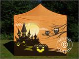 Gazebo pieghevole FleXtents PRO con completa stampa digitale, 3x4,5m, incl. 4 pareti laterali